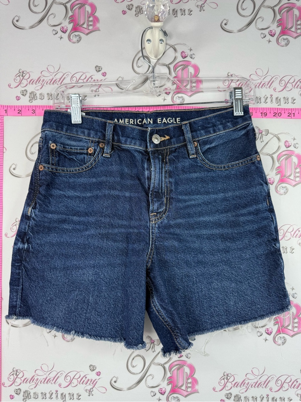 American Eagle Outfitters shorts Jean Dark Blue Denim Cutoff Shorts
